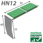 HN12 Heavyweight Double Channel Stairnosings