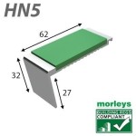 HN5 Heavyweight Single Channel Mill Finish Stairnosings
